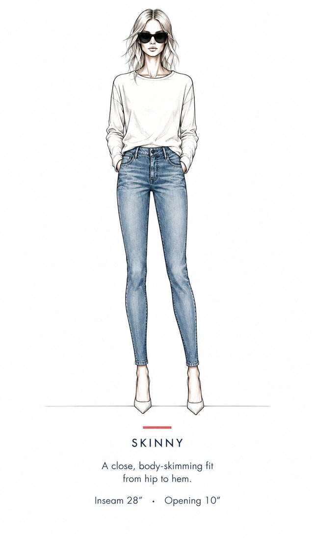 Skinny fit illustration